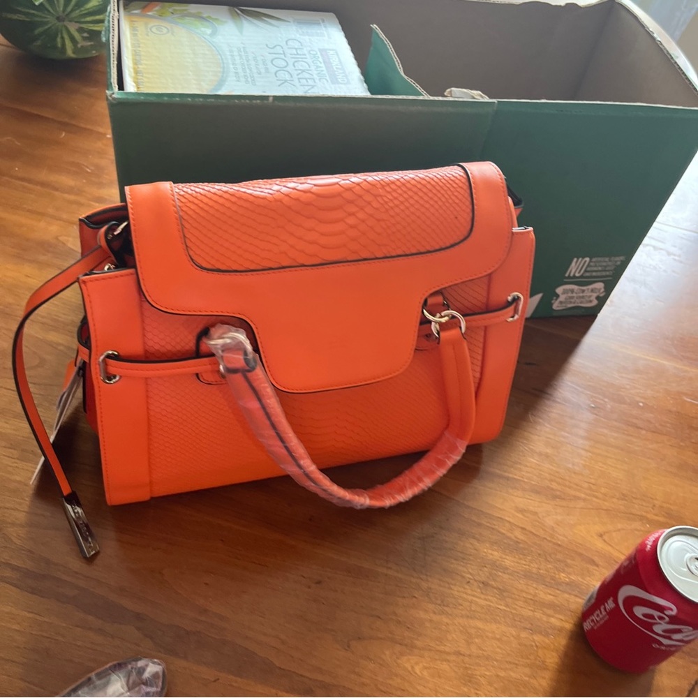 Foley and angamo italian leather orange bag!  New with tags!
